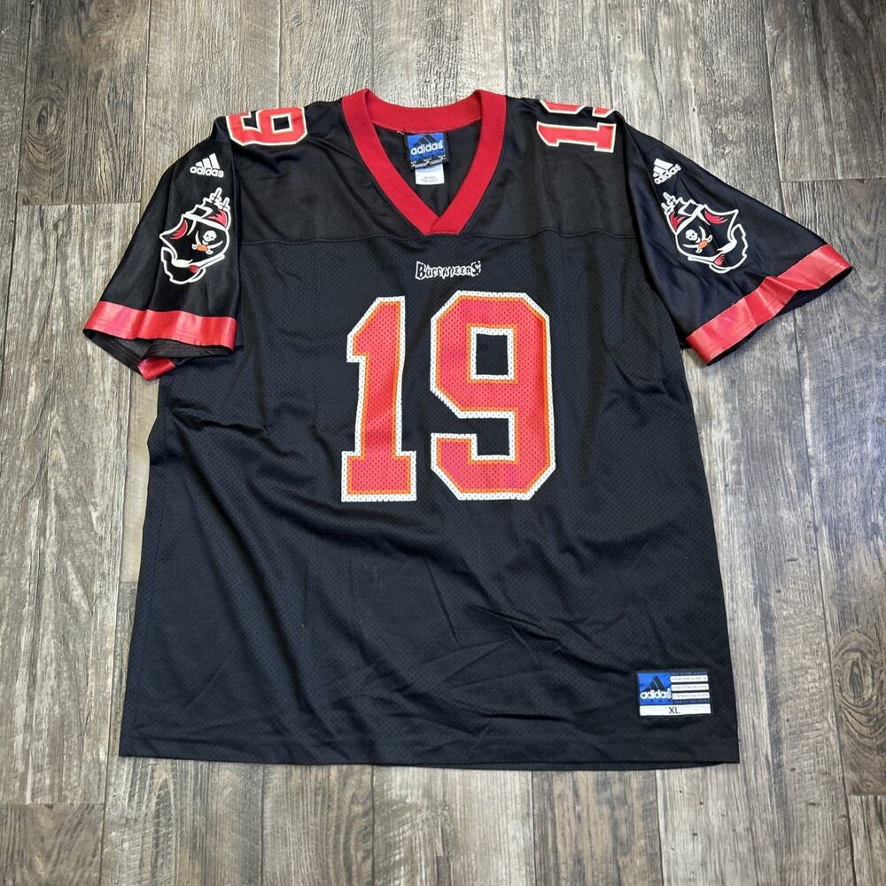Vintage Keyshawn Johnson Tampa Bay Buccaneers Black Adidas Jersey Sz XL